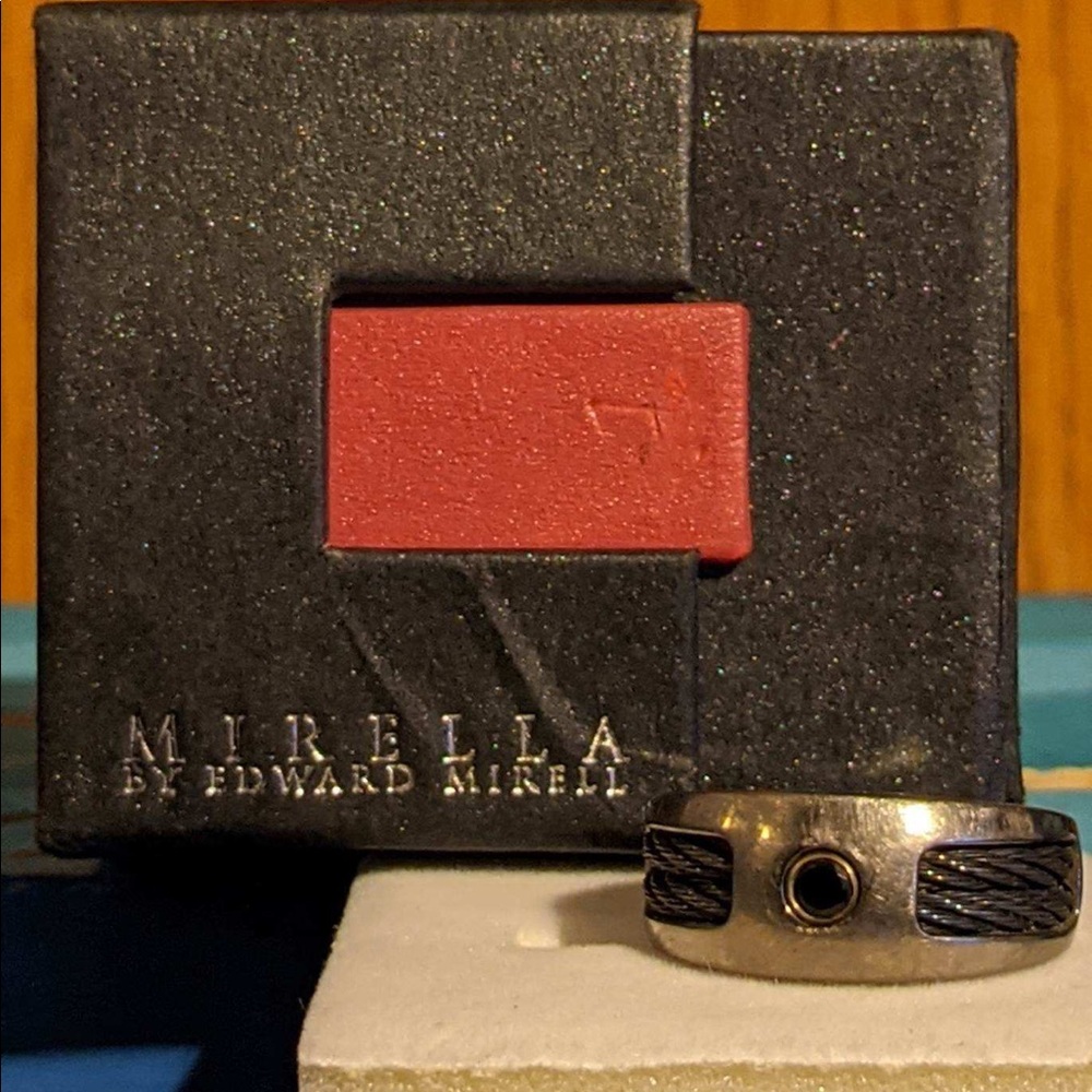 Edward Mirell Titanium Silver Cable Band